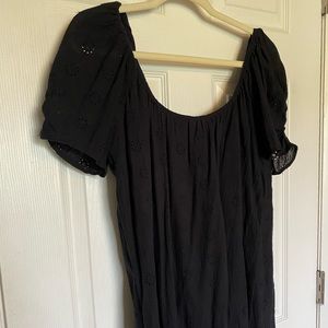 flowy black dress